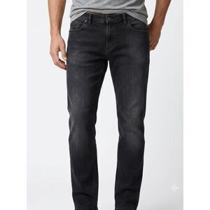 NWT Alberto Black-Blue Lefthand Denim Pipe Slim Fit Jeans W40 L34